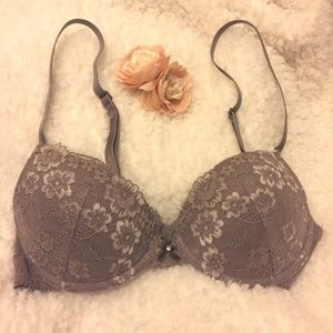 Taupe Lace Push-up Bra